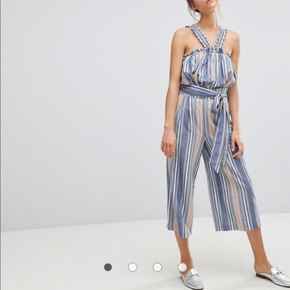 💙Vici Striped Stretchy Jumpsuit💐